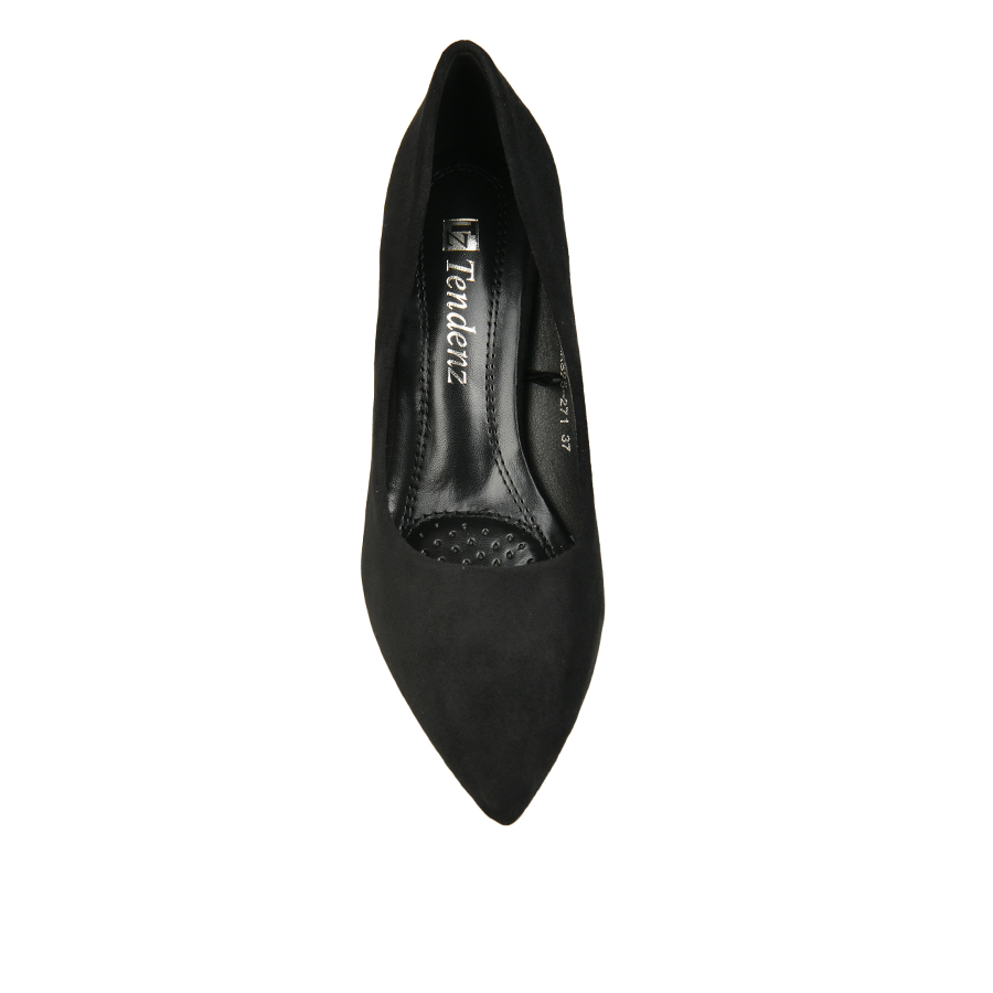 pantofi damă textil negru 2