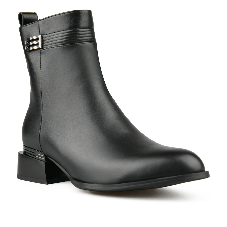 botine damă piele ecologică negru 1