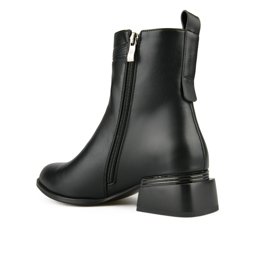 botine damă piele ecologică negru 2