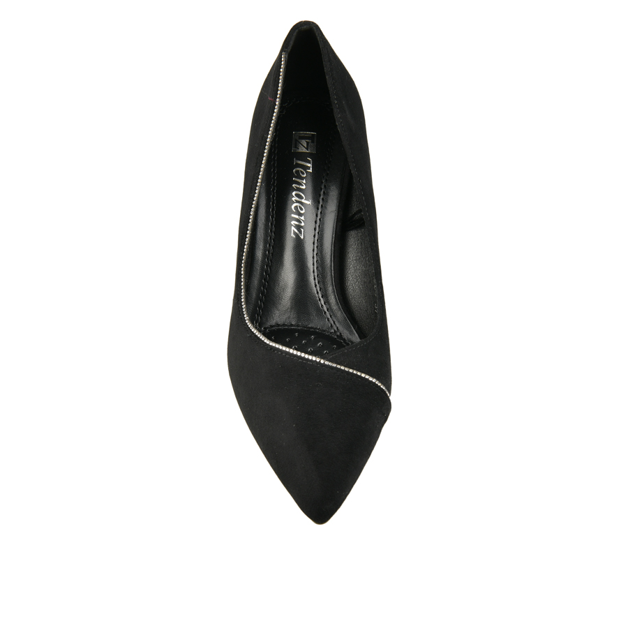 pantofi damă textil negru 2