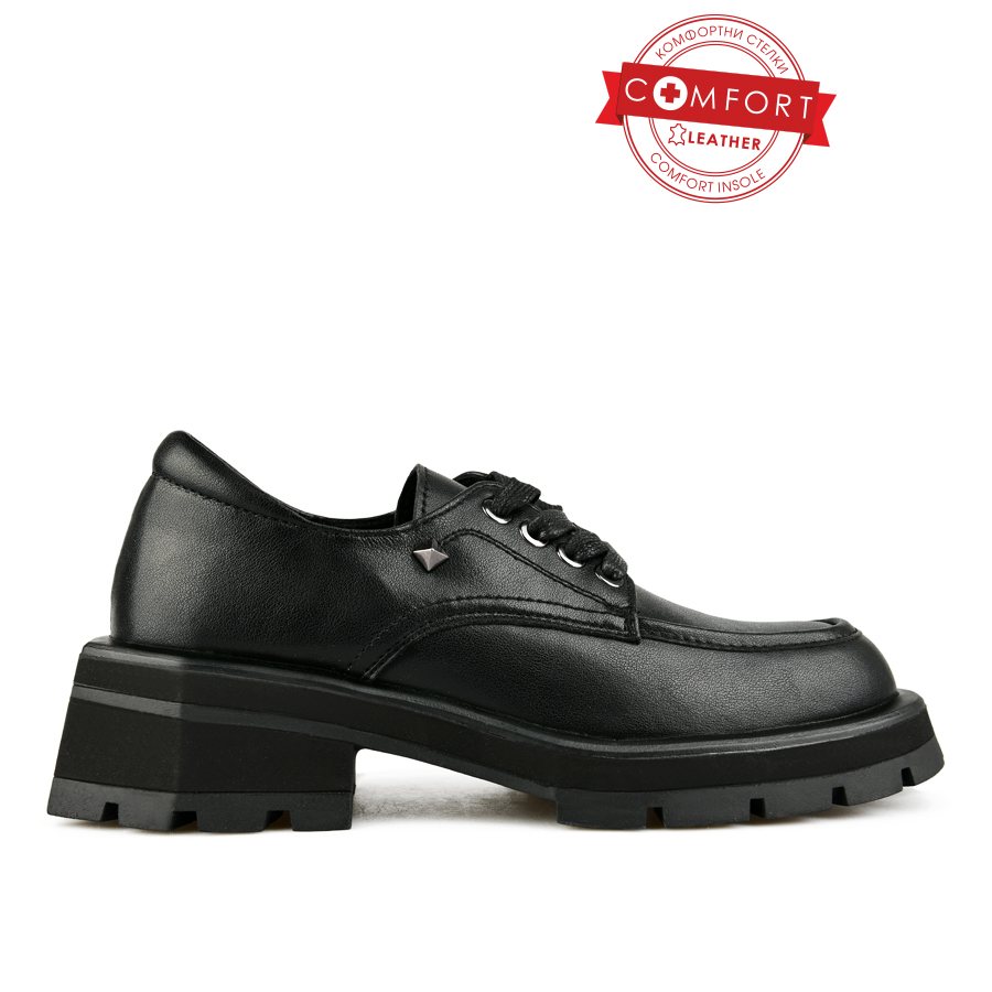 pantofi damă piele naturală negru 0