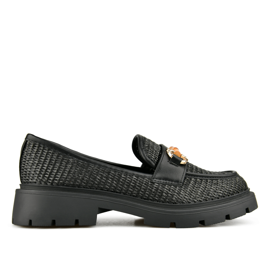 pantofi damă textil/piele ecologică negru