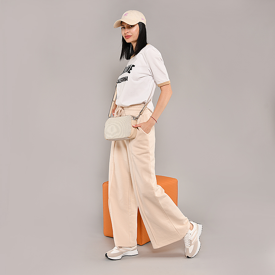 adidași damă piele ecologică/textil bej 5